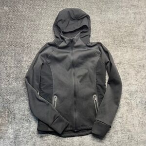 Under Armour Fitted‎ Full Zip Hoodie Jacket Women Medium Gray Athleisure Workout